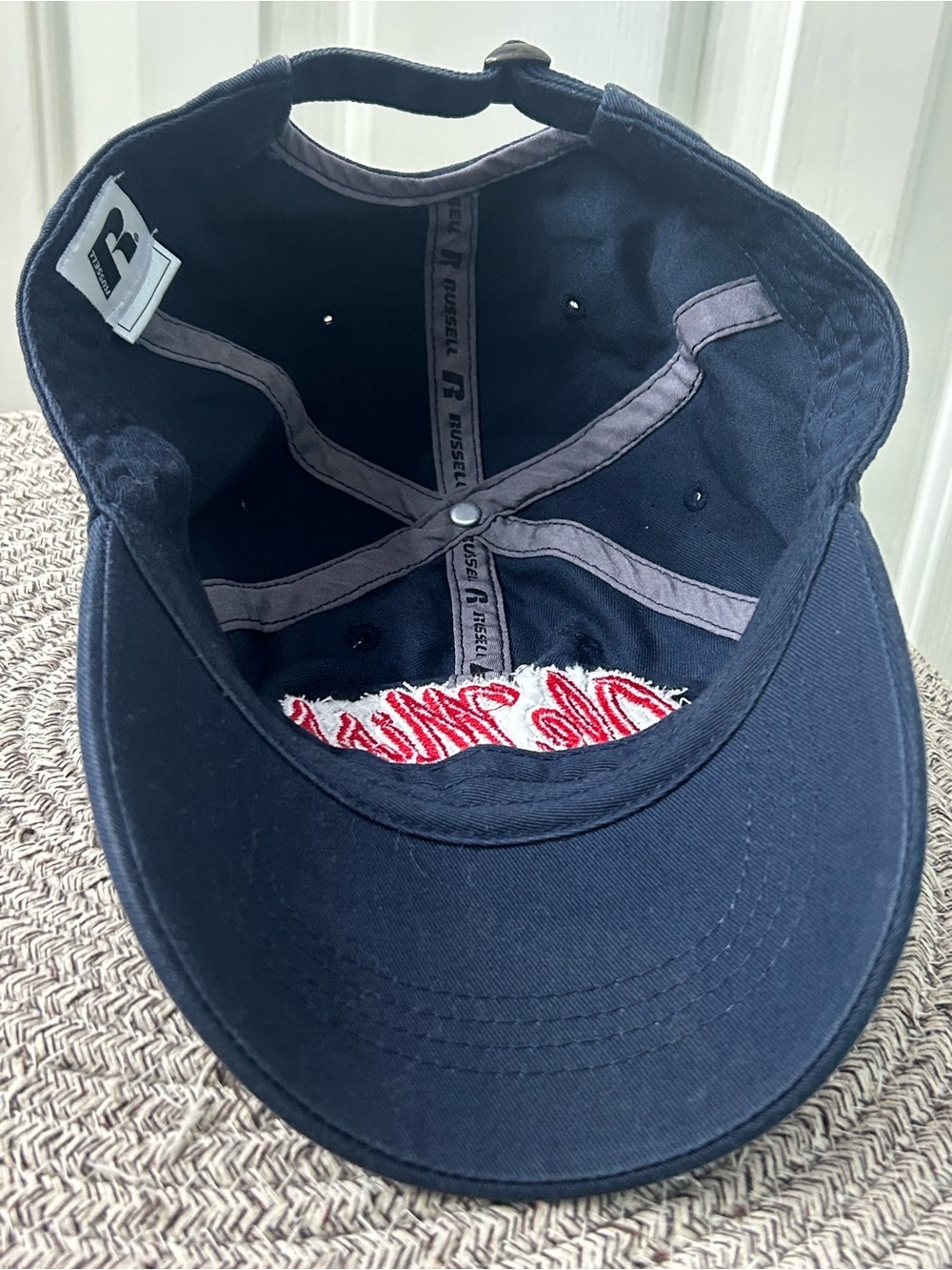 NCAA Ole Miss Rebels Russell Athletic Embroidered Adjustable Hat Cap - Picture 6 of 8